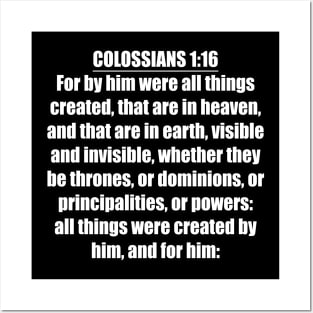 Colossians 1:16 King James Version Posters and Art
